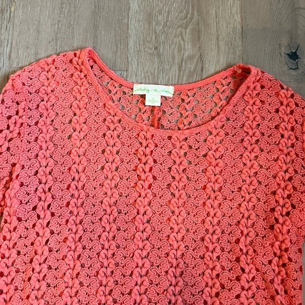 Staring at Stars Anthropologie Woven Sweater in Orange Women’s Size Medium